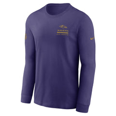 Baltimore Ravens Sideline Dri-FIT Long Sleeve T-Shirt - Purple | Nike cheap