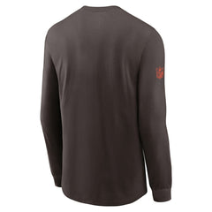 Cleveland Browns Sideline Dri-FIT Long Sleeve T-Shirt - Brown | Nike for sale
