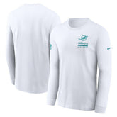 Miami Dolphins Sideline Dri-FIT Long Sleeve T-Shirt - White | Nike sale