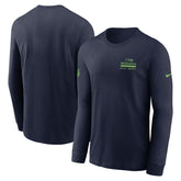 Seattle Seahawks Sideline Dri-FIT Long Sleeve T-Shirt - College Navy | Nike for sale