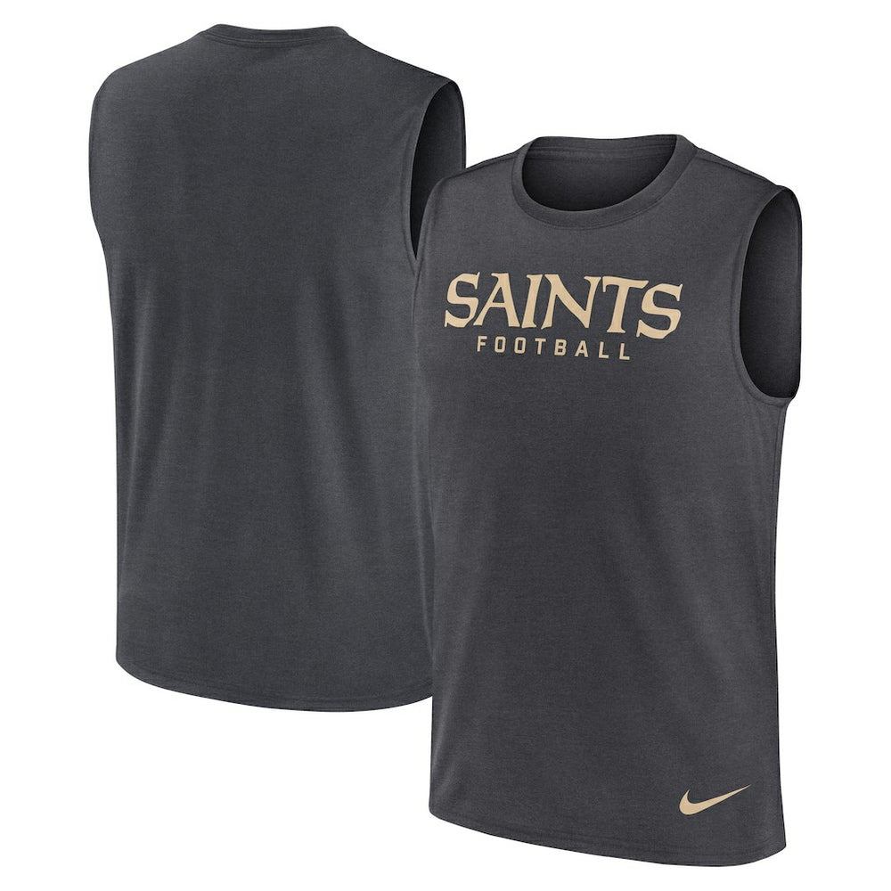 New Orleans Saints Primetime Legend Dri-FIT Muscle Tank Top - Charcoal | Nike on sale