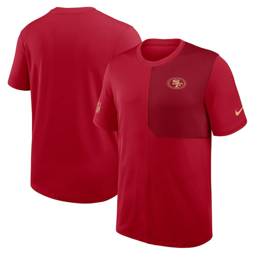 San Francisco 49ers Sideline UV Dri-Fit Coach Shirt - Scarlet | Nike cheap