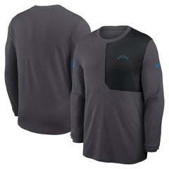Los Angeles Chargers Sideline Coach UV Dri-FIT Long Sleeve Shirt - Gray | Nike discount