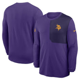Minnesota Vikings Sideline Coach UV Dri-FIT Long Sleeve Shirt - Purple | Nike for sale