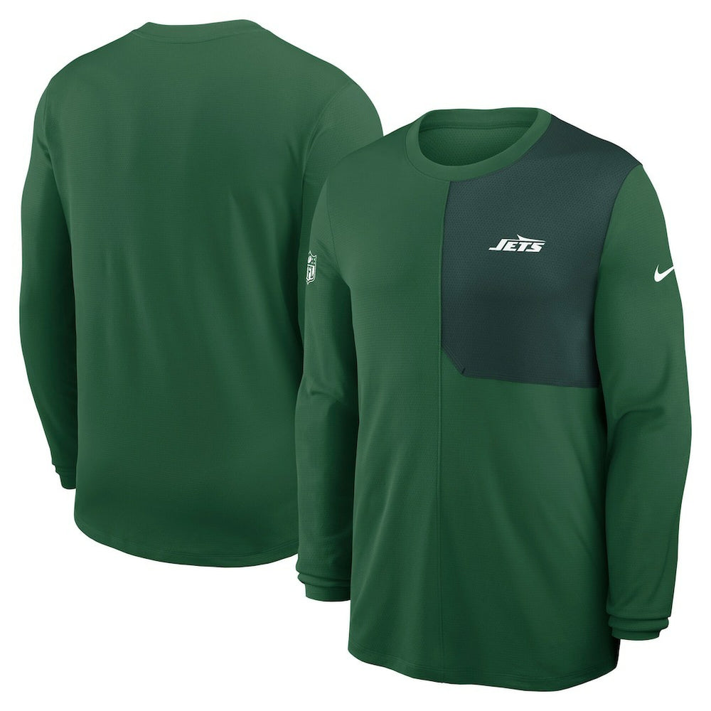 New York Jets Sideline Coach UV Dri-FIT Long Sleeve Shirt - Green | Nike on sale