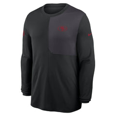 San Francisco 49ers Sideline Coach UV Dri-FIT Long Sleeve Shirt - Black | Nike discount