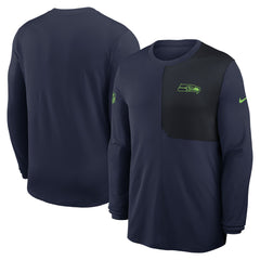 Seattle Seahawks Sideline Coach UV Dri-FIT Long Sleeve Shirt - College Navy | Nike discount