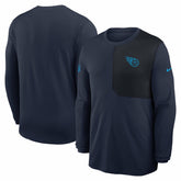 Tennessee Titans Sideline Coach UV Dri-FIT Long Sleeve Shirt - Navy | Nike cheap