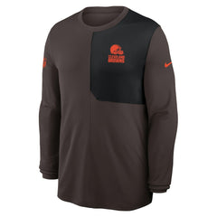 Cleveland Browns Sideline Coach UV Dri-FIT Long Sleeve Shirt - Brown | Nike on sale