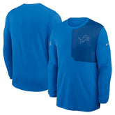 Detroit Lions Sideline Coach UV Dri-FIT Long Sleeve Shirt - Blue | Nike for sale