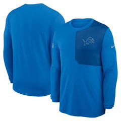Detroit Lions Sideline Coach UV Dri-FIT Long Sleeve Shirt - Blue | Nike for sale