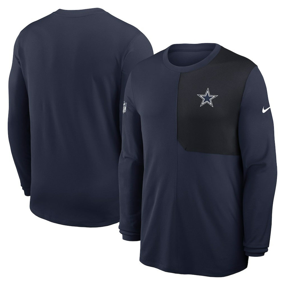 Dallas Cowboys Sideline Coach UV Dri-FIT Long Sleeve Shirt - Navy | Nike on sale