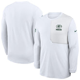 Green Bay Packers Sideline Coach UV Dri-FIT Long Sleeve Shirt - White | Nike for sale