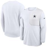 Dallas Cowboys Sideline Coach UV Dri-FIT Long Sleeve Shirt - White | Nike on sale