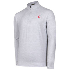 Chicago Cubs Sublime Tri-Blend Quarter-Zip Jacket - Gray