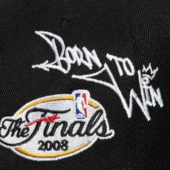 Boston Celtics 2008 NBA Finals Born To Win Pro Crown Adjustable Hat - Black | Mitchell & Ness cheap