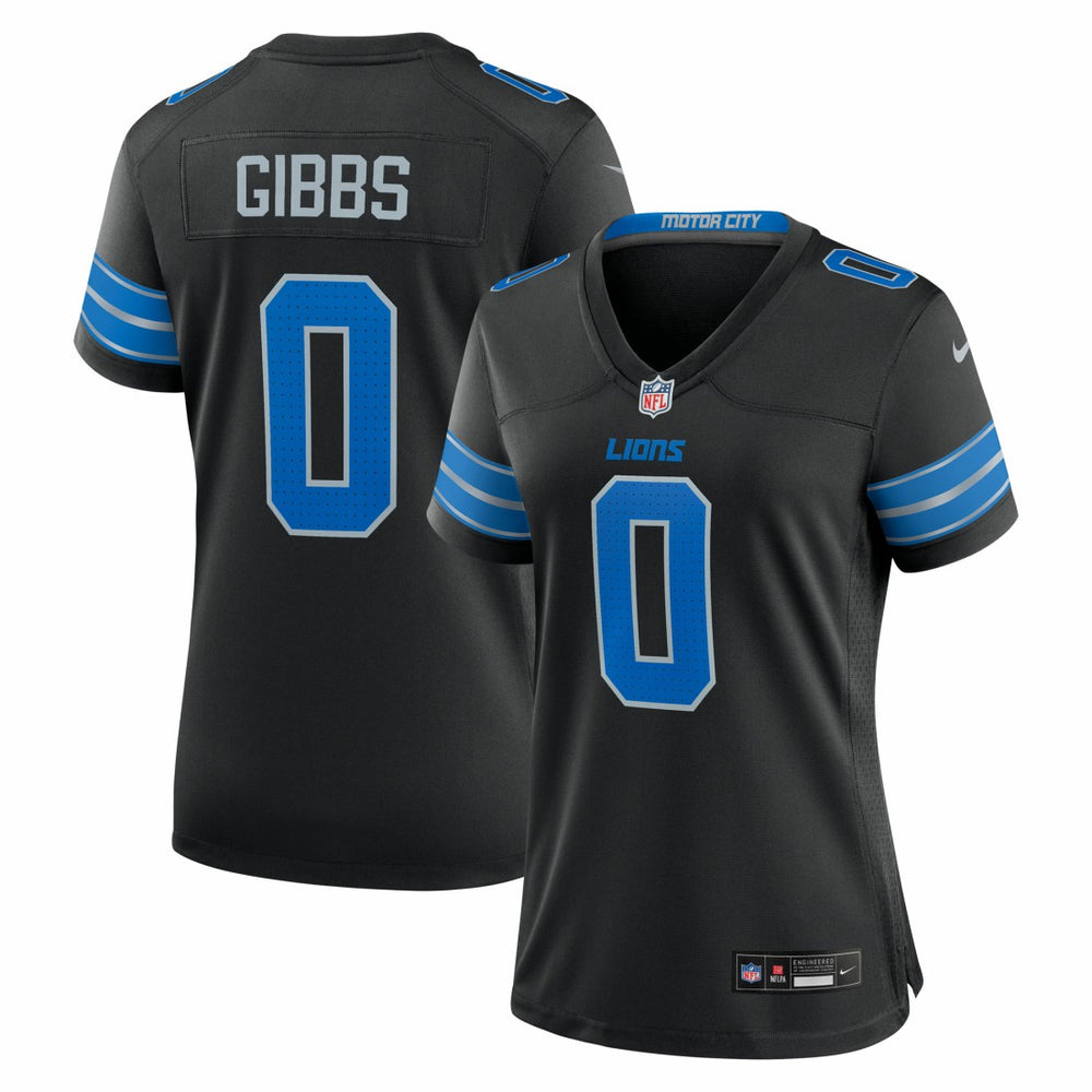 Jahmyr Gibbs Detroit Lions Women's 2nd Alternate Game Player Jersey - Black | Nike online