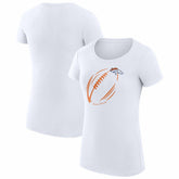 Denver Broncos G-III 4Her by Carl Banks Women's Super-Slim Fit Lightweight Subtle Football T-Shirt - White sale