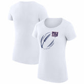 New York Giants G-III 4Her by Carl Banks Women's Super-Slim Fit Lightweight Subtle Football T-Shirt - White discount