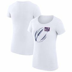 New York Giants G-III 4Her by Carl Banks Women's Super-Slim Fit Lightweight Subtle Football T-Shirt - White discount