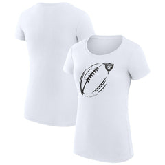 Las Vegas Raiders G-III 4Her by Carl Banks Women's Super-Slim Fit Lightweight Subtle Football T-Shirt - White cheap