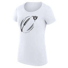 Las Vegas Raiders G-III 4Her by Carl Banks Women's Super-Slim Fit Lightweight Subtle Football T-Shirt - White cheap