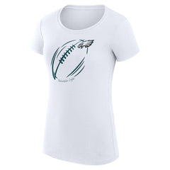 Philadelphia Eagles G-III 4Her by Carl Banks Women's Super-Slim Fit Lightweight Subtle Football T-Shirt - White online