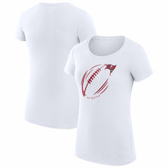 Tampa Bay Buccaneers G-III 4Her by Carl Banks Women's Super-Slim Fit Lightweight Subtle Football T-Shirt - White sale