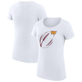 Washington Commanders G-III 4Her by Carl Banks Women's Super-Slim Fit Lightweight Subtle Football T-Shirt - White outlet