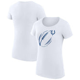Indianapolis Colts G-III 4Her by Carl Banks Women's Super-Slim Fit Lightweight Subtle Football T-Shirt - White online
