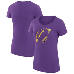 Minnesota Vikings G-III 4Her by Carl Banks Women's Super-Slim Fit Lightweight Subtle Football T-Shirt - Purple sale