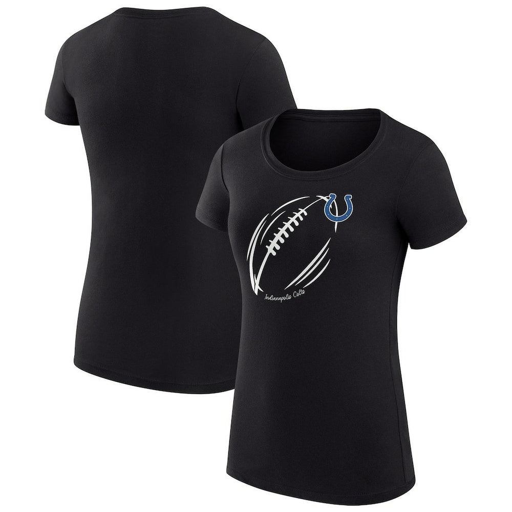 Indianapolis Colts G-III 4Her by Carl Banks Women's Super-Slim Fit Lightweight Subtle Football T-Shirt - Black sale