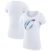 Buffalo Bills G-III 4Her by Carl Banks Women's Super-Slim Fit Lightweight Subtle Football T-Shirt - White outlet