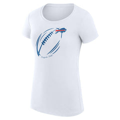 Buffalo Bills G-III 4Her by Carl Banks Women's Super-Slim Fit Lightweight Subtle Football T-Shirt - White outlet