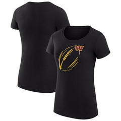 Washington Commanders G-III 4Her by Carl Banks Women's Super-Slim Fit Lightweight Subtle Football T-Shirt - Black sale