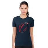 Houston Texans G-III 4Her by Carl Banks Women's Super-Slim Fit Lightweight Subtle Football T-Shirt - Navy sale