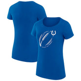 Indianapolis Colts G-III 4Her by Carl Banks Women's Super-Slim Fit Lightweight Subtle Football T-Shirt - Royal on sale