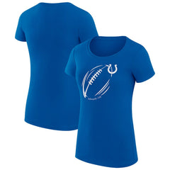Indianapolis Colts G-III 4Her by Carl Banks Women's Super-Slim Fit Lightweight Subtle Football T-Shirt - Royal on sale