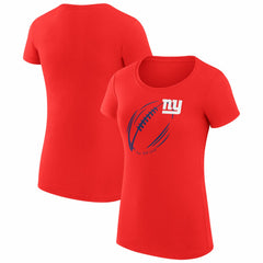 New York Giants G-III 4Her by Carl Banks Women's Super-Slim Fit Lightweight Subtle Football T-Shirt - Red cheap