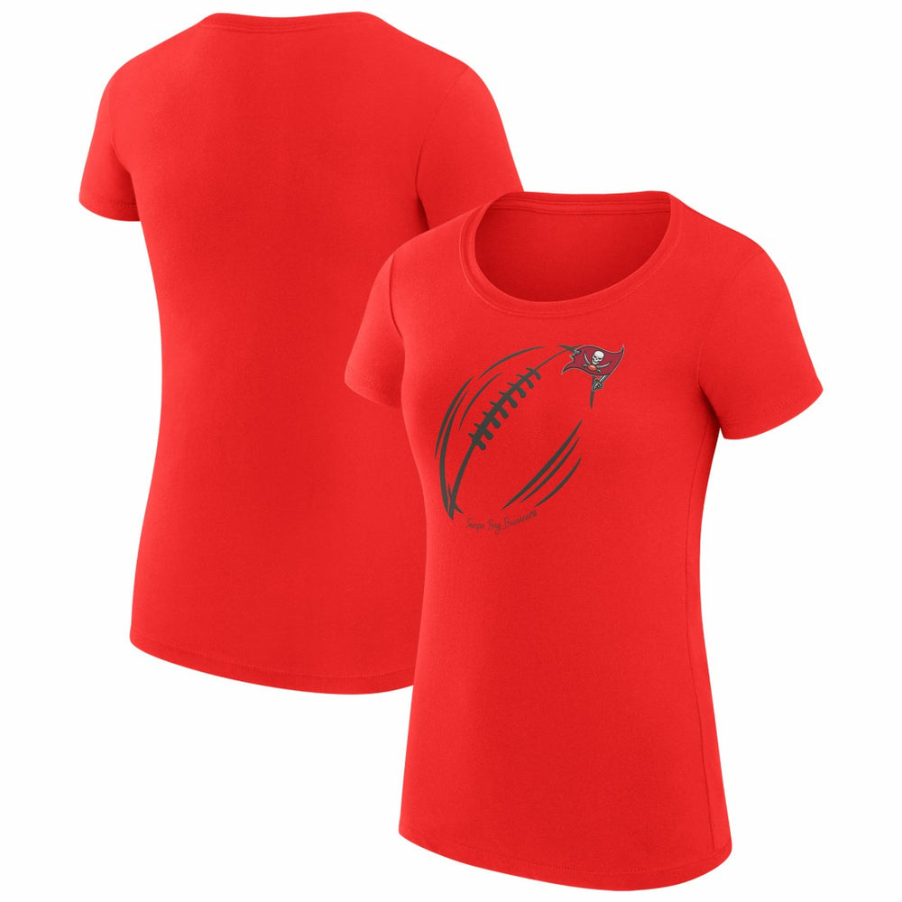 Tampa Bay Buccaneers G-III 4Her by Carl Banks Women's Super-Slim Fit Lightweight Subtle Football T-Shirt - Red outlet