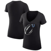 Indianapolis Colts G-III 4Her by Carl Banks Women's Super-Slim Fit Lightweight Subtle Football V-Neck T-Shirt - Black outlet