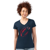 Houston Texans G-III 4Her by Carl Banks Women's Super-Slim Fit Lightweight Subtle Football V-Neck T-Shirt - Navy sale
