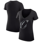 Las Vegas Raiders G-III 4Her by Carl Banks Women's Super-Slim Fit Lightweight Subtle Football V-Neck T-Shirt - Black online