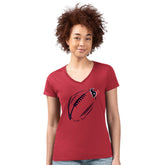 Houston Texans G-III 4Her by Carl Banks Women's Super-Slim Fit Lightweight Subtle Football V-Neck T-Shirt - Red outlet