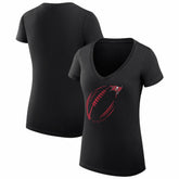 Tampa Bay Buccaneers G-III 4Her by Carl Banks Women's Super-Slim Fit Lightweight Subtle Football V-Neck T-Shirt - Black outlet