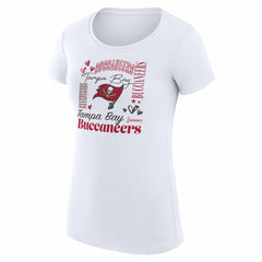 Tampa Bay Buccaneers G-III 4Her by Carl Banks Women's Super-Slim Fit Lightweight Collage Team T-Shirt - White sale