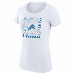 Detroit Lions G-III 4Her by Carl Banks Women's Super-Slim Fit Lightweight Collage Team T-Shirt - White online