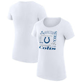 Indianapolis Colts G-III 4Her by Carl Banks Women's Super-Slim Fit Lightweight Collage Team T-Shirt - White sale