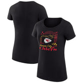 Kansas City Chiefs G-III 4Her by Carl Banks Women's Super-Slim Fit Lightweight Collage Team T-Shirt - Black sale