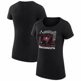 Tampa Bay Buccaneers G-III 4Her by Carl Banks Women's Super-Slim Fit Lightweight Collage Team T-Shirt - Black cheap